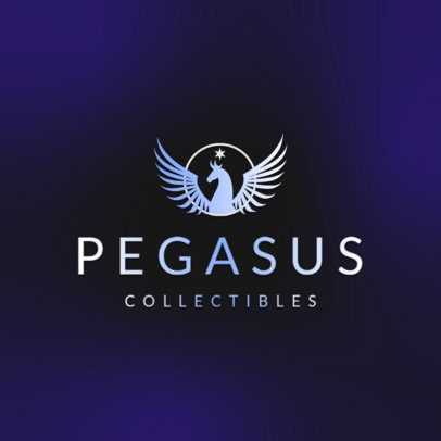 Logo Maker With a Pegasus Graphic for a Collectibles Shop 6247