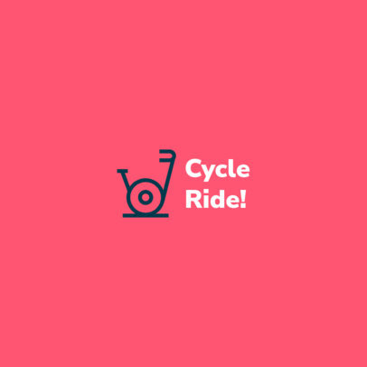 Cycling Studio Online Logo Generator with a Stationary Bike Icon