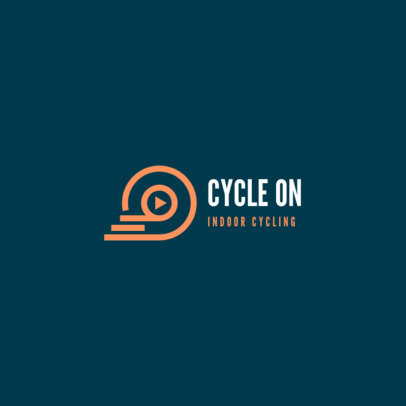 Indoor Cycling Studio Logo Creator Featuring a Wheel in Motion