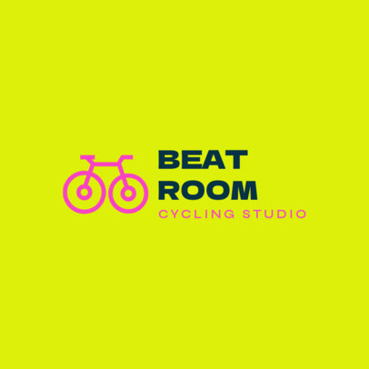 Online Logo Template Featuring a Bike Symbol for a Cycling Studio