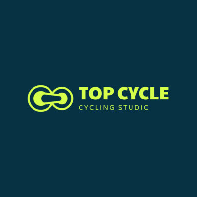 Logo Template for a Cycling Studio Featuring Abstract Wheels