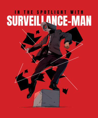 T-Shirt Design Maker Featuring a Skibidi Toilet-Inspired Illustration