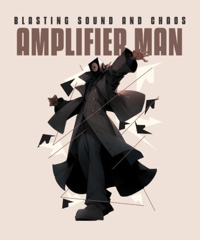 T-Shirt Design Creator With an Abstract Graphic Inspired by Skibidi Toilet