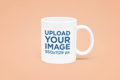 Mockup of an 11 oz Coffee Mug Placed in a Minimalist Setting m36721
