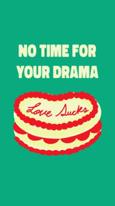 Instagram Story Video Creator with a Cake Illustration and an Anti-Valentine's Quote