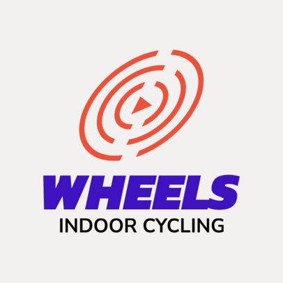 Indoor Cycling Studio Logo Generator Featuring a Play Icon