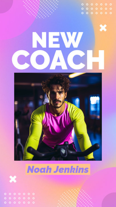 Instagram Story Creator With a Cycling Studio Coach