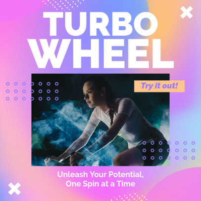 Instagram Post Creator With a Wellness Theme for a Cycling Studio