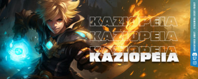 Twitch Profile Banner Maker With AI-Created Graphics Inspired by League of Legends ED-6748