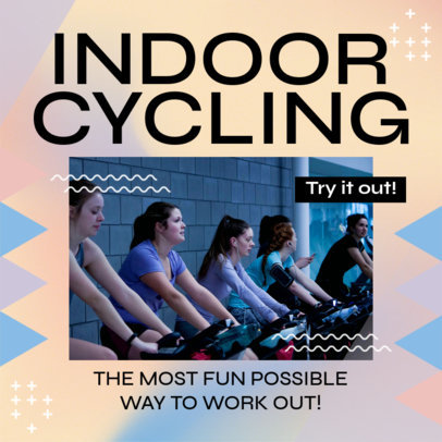 Instagram Post Generator for an Indoor Cycling Studio Ad