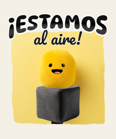 31 Minutos-Inspired T-Shirt Design Creator Featuring an AI-Generated Microphone