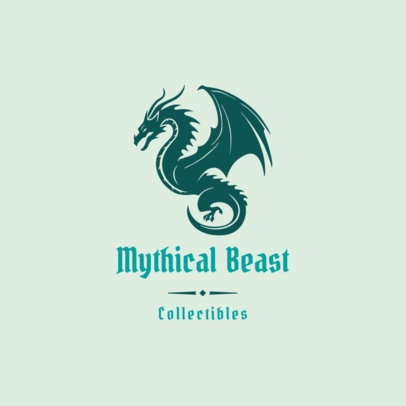 Logo Maker Featuring a Dragon Graphic for a Fantasy Apparel Store 6246