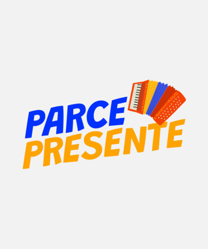 T-Shirt Design Creator With an Accordion Graphic and a Colombian Quote