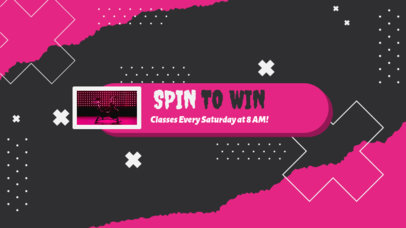 YouTube Banner Generator for a Spinning and Cycling Channel 6113a