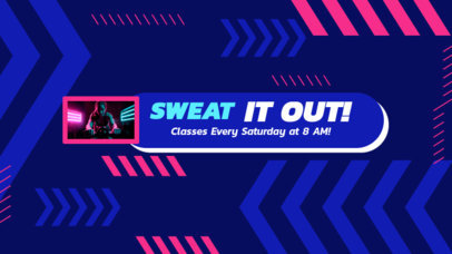 YouTube Banner Template Featuring Cycling and Fitness Routines 6113c