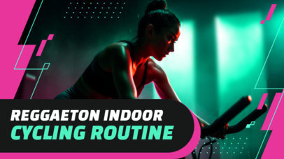 Indoor Cycling YouTube Thumbnail Maker for a Fitness-Themed Vlog 6113d