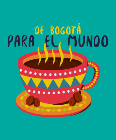T-Shirt Design Maker Featuring a Proud Colombian Theme