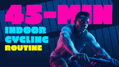 YouTube Thumbnail Generator for a Fitness Vlog With an Indoor Cycling Routine 6112a