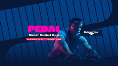YouTube Banner Generator for a Fitness Channel With an Indoor Cycling Class 6112a