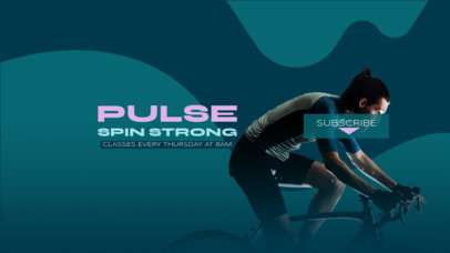 YouTube Banner Template With Hip-Hop Indoor Cycling Sessions 6112c