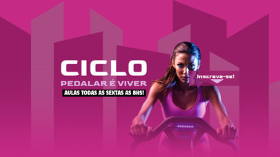 Fitness Banner Thumbnail Maker for Spinning Routines 6112d