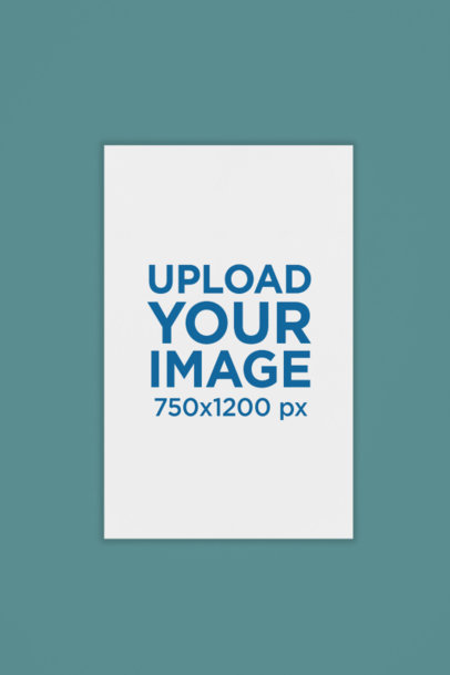 Mockup of an Art Print Canvas Placed on a Customizable Backdrop m35716