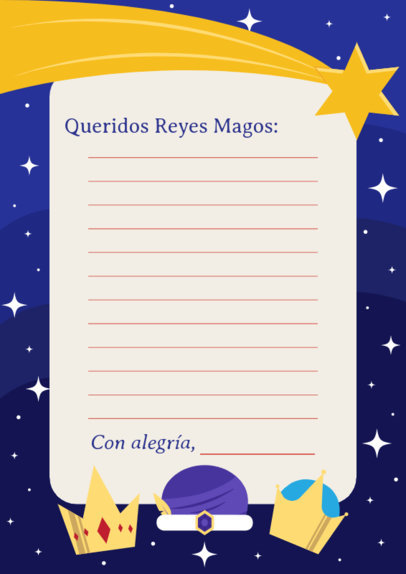Dia de Reyes Worksheet Design Maker for a Letter 6117d