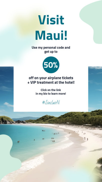 Social Instagram Story Generator Featuring an Influencer Special Discount