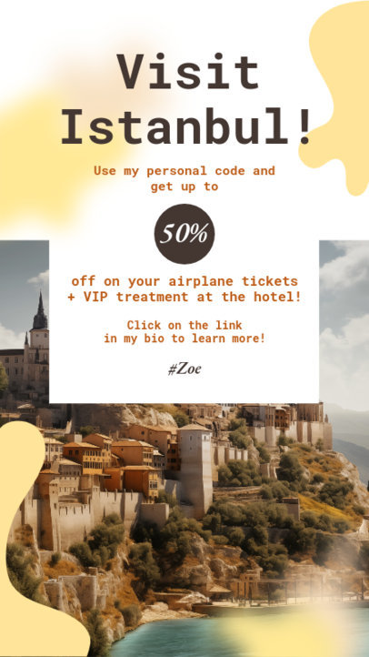 Influencer Instagram Story Creator to Promote a Travel Offer Sale