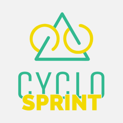 Indoor Cycling Studio Logo Generator with a Triangular Icon