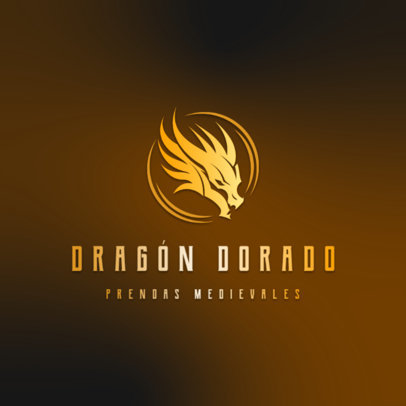 Fantasy Logo Generator for a Medieval Apparel Store With a Dragon Graphic 6247e