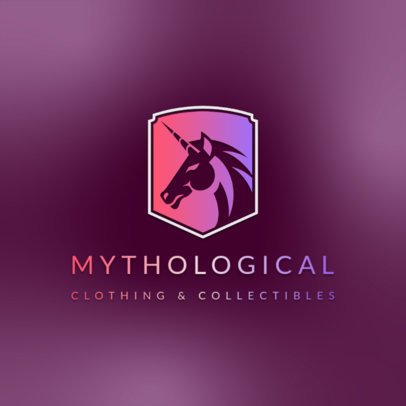 Logo Maker With a Unicorn Graphic for a Fantasy Clothing Brand 6247