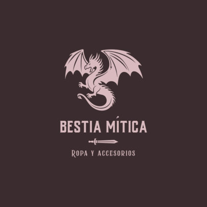 Mythical Logo Maker Featuring a Draogon Graphic for an Apparel Shop 6246d