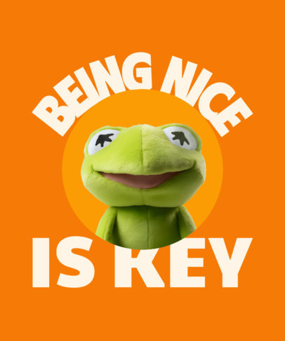 T-Shirt Design Maker Featuring a Frog Inspired by the Muppets