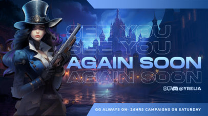 Gaming Twitch Screen Maker Featuring League of Legends-Inspired Illustrations ED-6749d