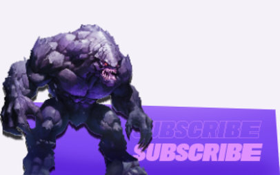 Twitch Panel Template With a Monster Graphic Inspired by League of Legends ED-6750c