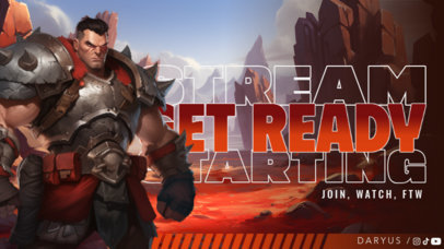 Twitch Screen Creator for Gamers Inspired by League of Legends 6745b