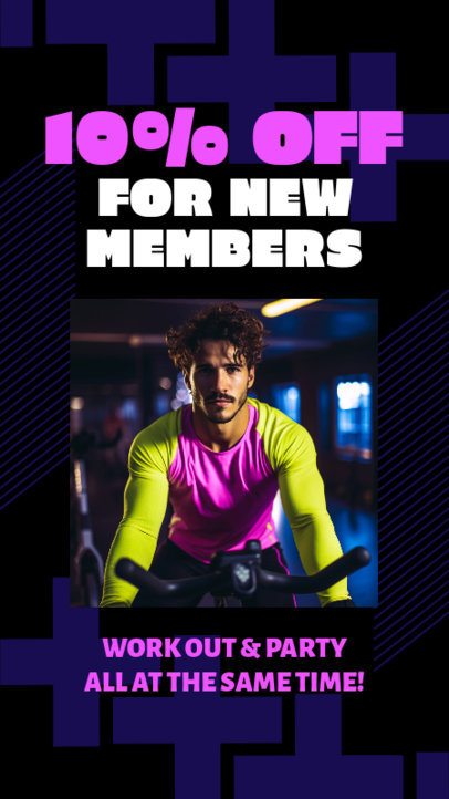Instagram Story Generator Featuring an Ad to Promote a Fitness Cycling Studio