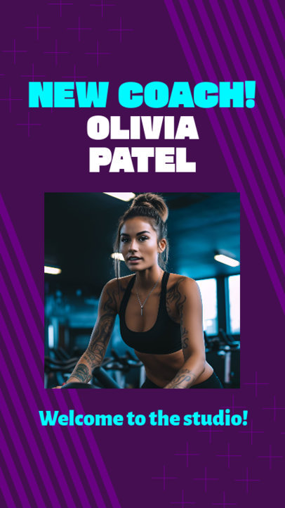 Instagram Story Creator for a Workout Indoor Cycling Center 6110b