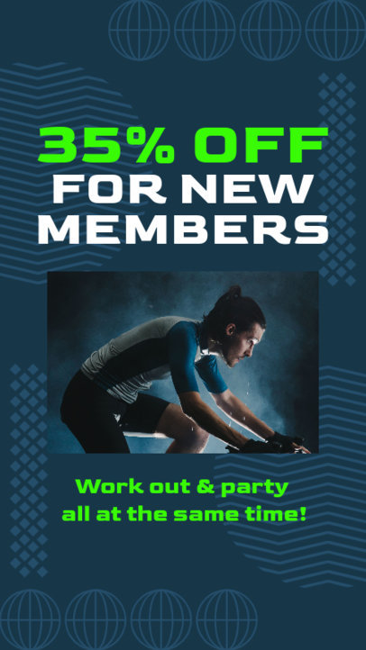 Instagram Story Template With an Ad for a Spinning Studio