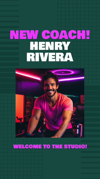 Spinning Instagram Story Maker for a Fitness Studio