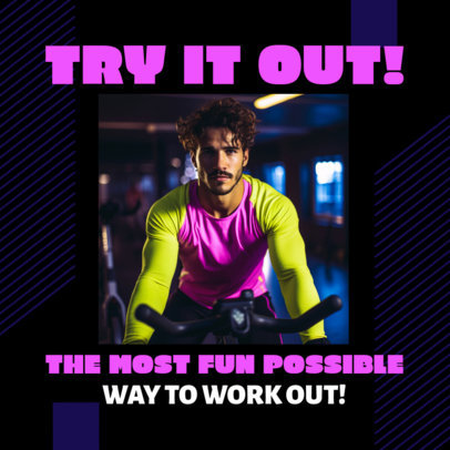 Instagram Post Generator Featuring an Ad to Promote a Fitness Cycling Studio