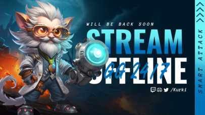 Twitch Screen Template Featuring a League of Legends-Inspired Aesthetic ED 6753c