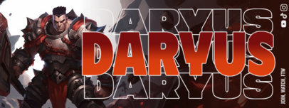 Twitch Profile Banner Creator for Gamers Inspired by League of Legends 6744b