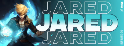 Twitch Profile Banner Template for Streamers Inspired by League of Legends 6744c