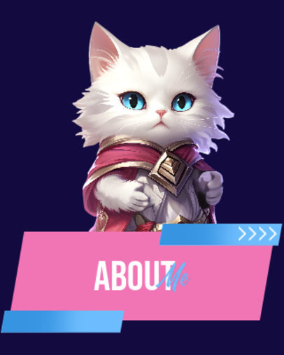 Twitch Panel Creator With a Cat Graphic Inspired by a League of Legends Character ED-6754b