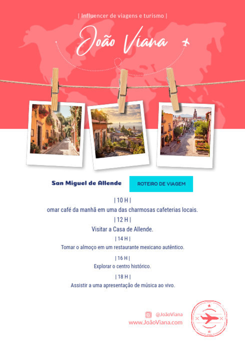 Modern Planner Design Creator for a Travel Influencer With a Colorful Trip Itinerary