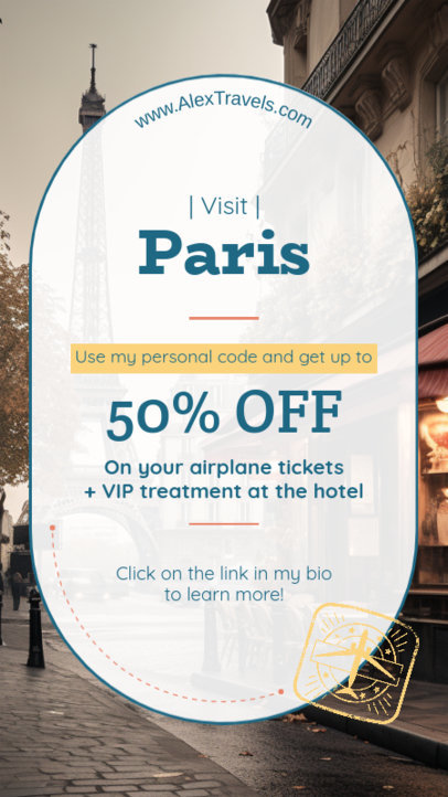 Instagram Story Generator Featuring Travel Influencer Promo 6252a
