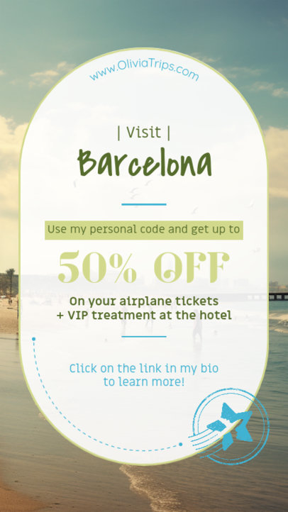 Instagram Story Creator to Share a Travel Discount 6252b