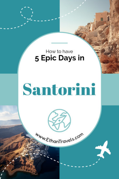 Pinterest Pin Template Featuring Santorini Travel Tips 6252c